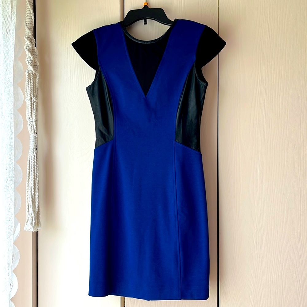 Bodycon Dress w/Leather Detail